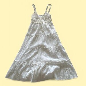 White Boho Flowy Dress